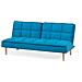 Divano Letto Moderno In Tessuto Azzurro Siljan - Foto miniatura 3