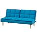 Divano Letto Moderno In Tessuto Azzurro Siljan - Foto miniatura 5