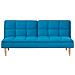 Divano Letto Moderno In Tessuto Azzurro Siljan - Foto miniatura 16