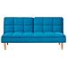Divano Letto Moderno In Tessuto Azzurro Siljan - Foto miniatura 8
