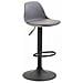 Sgabello Design Kiel in Polipropilene e Similpelle - Sgabello Cucina Girevole e Regolabile - Sgabello da Bar Imbottito e con Poggiapiedi Grigio Nero - Foto miniatura 1