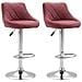 2X Sgabelli Design Lazio in Similpelle - Sedie Cucina Girevoli e Regolabili (83-104 cm) con Poggiapiedi I Sgabelli Bar Imbottiti (2 Pezzi) Bordeaux - Foto miniatura 1