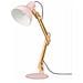 Lampada Da Lettura Design Legno Classico, Lampada Da Tavolo, Lampada Da Scrivania, Regolabile, Eye-friendly, Lampada Da Lavoro, Lampada Da Ufficio, Lampada Da Comodino, Rosa - Foto miniatura 2