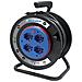 49032 Avvolgicavo A Tamburo Fisso Con 40mt, Nero / blu - Foto miniatura 1
