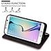 Custodia Compatibile Con Samsung Galaxy S6 Edge In Oro Rosato Nero - Coperchio Protettiva Con Chiusura Magnetica, Funzione Stand E Tasca Per Le Carte - Foto miniatura 8