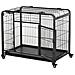 Kennel Per Cani Pieghevole Porta Con Blocco 4 Ruote Fondo Rimovibile - Foto miniatura 1