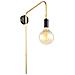 Applique Moderna Nera, Oro 1 Luce, E27 - Foto miniatura 1