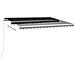 Tenda da Sole Retrattile Manuale LED 450x350 cm Antracite - Foto miniatura 7