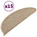 Tappeti Adesivi Scale 15 pz 56x17x3 cm Beige Scuro - Foto miniatura 1