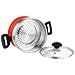 Maxima Pentola A Vapore Induzione 20 Cm, Alluminio Forgiato, Vaporiera In Acciaio Inox, Rosso - Foto miniatura 3
