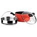 Maxima Pentola A Vapore Induzione 20 Cm, Alluminio Forgiato, Vaporiera In Acciaio Inox, Rosso - Foto miniatura 5