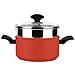 Maxima Pentola A Vapore Induzione 20 Cm, Alluminio Forgiato, Vaporiera In Acciaio Inox, Rosso - Foto miniatura 1