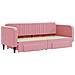Divano Letto Estraibile Con Cassetti Rosa 80x200 Cm Velluto - Foto miniatura 3