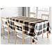 Tovaglia Cucina Soggiorno Antimacchia Idrorepellente Fantasie Tartan Splash Vari Colori 140x230cm Bianco - Foto miniatura 1