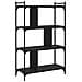 Libreria Nera 4 Ripiani 76x32x123 Cm Legno Multistrato - Foto miniatura 2