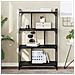 Libreria Nera 4 Ripiani 76x32x123 Cm Legno Multistrato - Foto miniatura 1