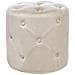 Pouf Corolla Velluto Bianco Sporco - Foto miniatura 5