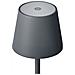 Lampada Da Tavolo Senza Fili A Led Baceiro Con Dimmer Metallo Grigio Scuro - Foto miniatura 4