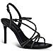 Black Metallic Elegant Open Sandals Sandali Sintetico E Tessile Scarpe Donna Nero Eu 36, 1-28332-42 012 - Foto miniatura 1