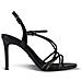 Black Metallic Elegant Open Sandals Sandali Sintetico E Tessile Scarpe Donna Nero Eu 36, 1-28332-42 012 - Foto miniatura 2