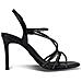 Black Metallic Elegant Open Sandals Sandali Sintetico E Tessile Scarpe Donna Nero Eu 36, 1-28332-42 012 - Foto miniatura 3