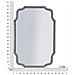 Specchio Con Cornice Classico 9 - Grigio - Mdf - 90x60x1 Cm - Foto miniatura 7