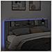 Testiera con Contenitore a LED Grigio Sonoma 220x16,5x103,5 cm - Foto miniatura 4