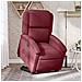 Poltrona Alzapersona Reclinabile Elettrica Rosso Vino Tessuto - Foto miniatura 2