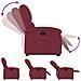 Poltrona Alzapersona Reclinabile Elettrica Rosso Vino Tessuto - Foto miniatura 7