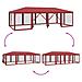 Tenda per Feste con 12 Pareti Laterali in Rete Rossa 8x4 m HDPE - Foto miniatura 6
