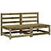 Divani Giardino Senza Braccioli con Cuscini 2pz Pino Impregnato - Foto miniatura 4