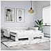 Divano Letto Estraibile e Materassi Bianco 90x200 cm Similpelle - Foto miniatura 2