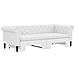 Divano Letto Estraibile e Materassi Bianco 90x200 cm Similpelle - Foto miniatura 3