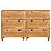 Credenza 2 pcs Marrone 60 x 33 x 75 cm legno massello di mango - Foto miniatura 4