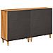 Credenza 2 pcs Marrone 60 x 33 x 75 cm legno massello di mango - Foto miniatura 5
