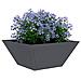 Vaso a Ciotola da Giardino Antracite 35 x 35 x 15 cm Acciaio - Foto miniatura 3