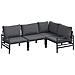 Set Divano da Giardino 4 pcs Antracite Acciaio - Foto miniatura 1