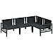 Set Divano da Giardino 4 pcs Antracite Acciaio - Foto miniatura 6