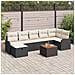 Set Divano da Giardino con cuscino 8 pcs Nero Poly Rattan - Foto miniatura 2