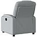 Poltrona reclinabile in tessuto grigio chiaro - Foto miniatura 3
