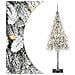 Albero di Natale con 150 LED Bianco 150 cm PE e Acciaio - Foto miniatura 1