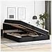 Letto con Contenitore Nero 160 x 200 cm Pelle Sintetica - Foto miniatura 4