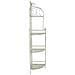 Scaffale Angolare In Ferro Battuto Argento 49x35x125h - Foto miniatura 1