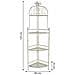Scaffale Angolare In Ferro Battuto Argento 49x35x125h - Foto miniatura 5
