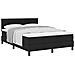 Letto a molle con materasso Nero 160 x 200 cm Tessuto - Foto miniatura 1