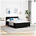 Letto a molle con materasso Nero 160 x 200 cm Tessuto - Foto miniatura 2