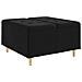 Pouf contenitore con cuscino Nero 80 x 80 x 45 cm Velluto - Foto miniatura 1