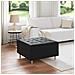 Pouf contenitore con cuscino Nero 80 x 80 x 45 cm Velluto - Foto miniatura 2