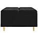 Pouf contenitore con cuscino Nero 80 x 80 x 45 cm Velluto - Foto miniatura 5