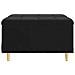 Pouf contenitore con cuscino Nero 80 x 80 x 45 cm Velluto - Foto miniatura 6